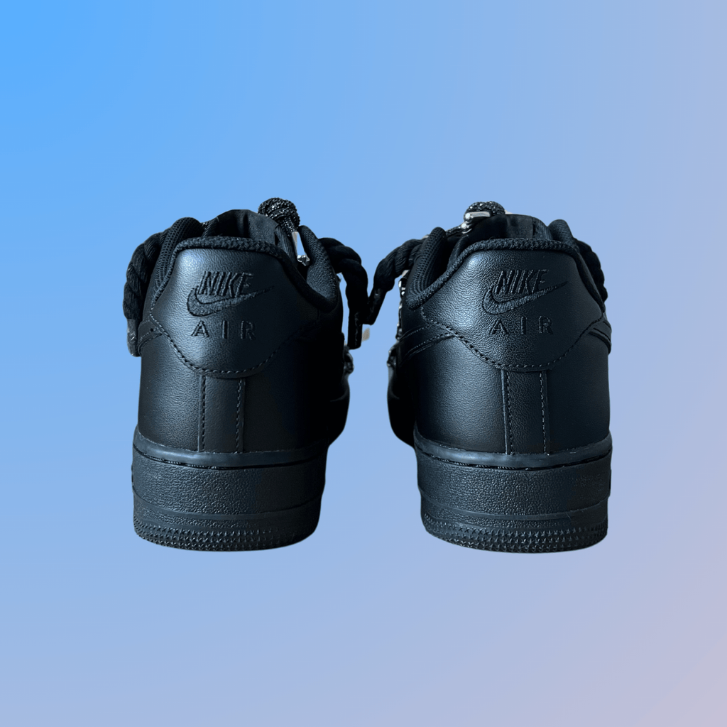 Nike Air Force 1 Black "Diamond" Rope Lace (Black) (új)