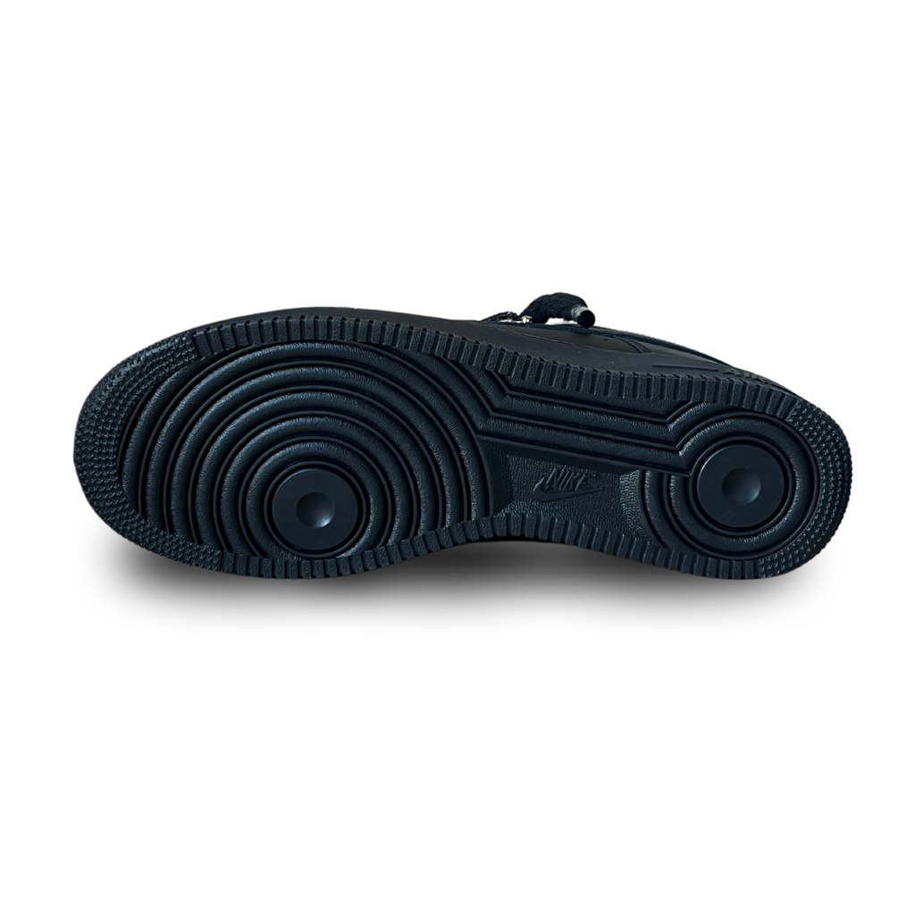 Nike Air Force 1 Black "Diamond" Rope Lace Black