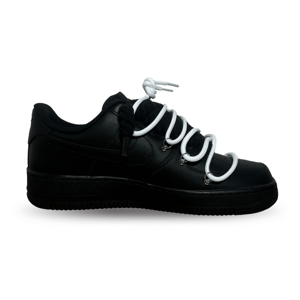 Nike Air Force 1 Black Rose White Laced Up