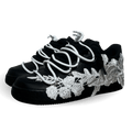 Nike Air Force 1 Black Rose White Laced Up