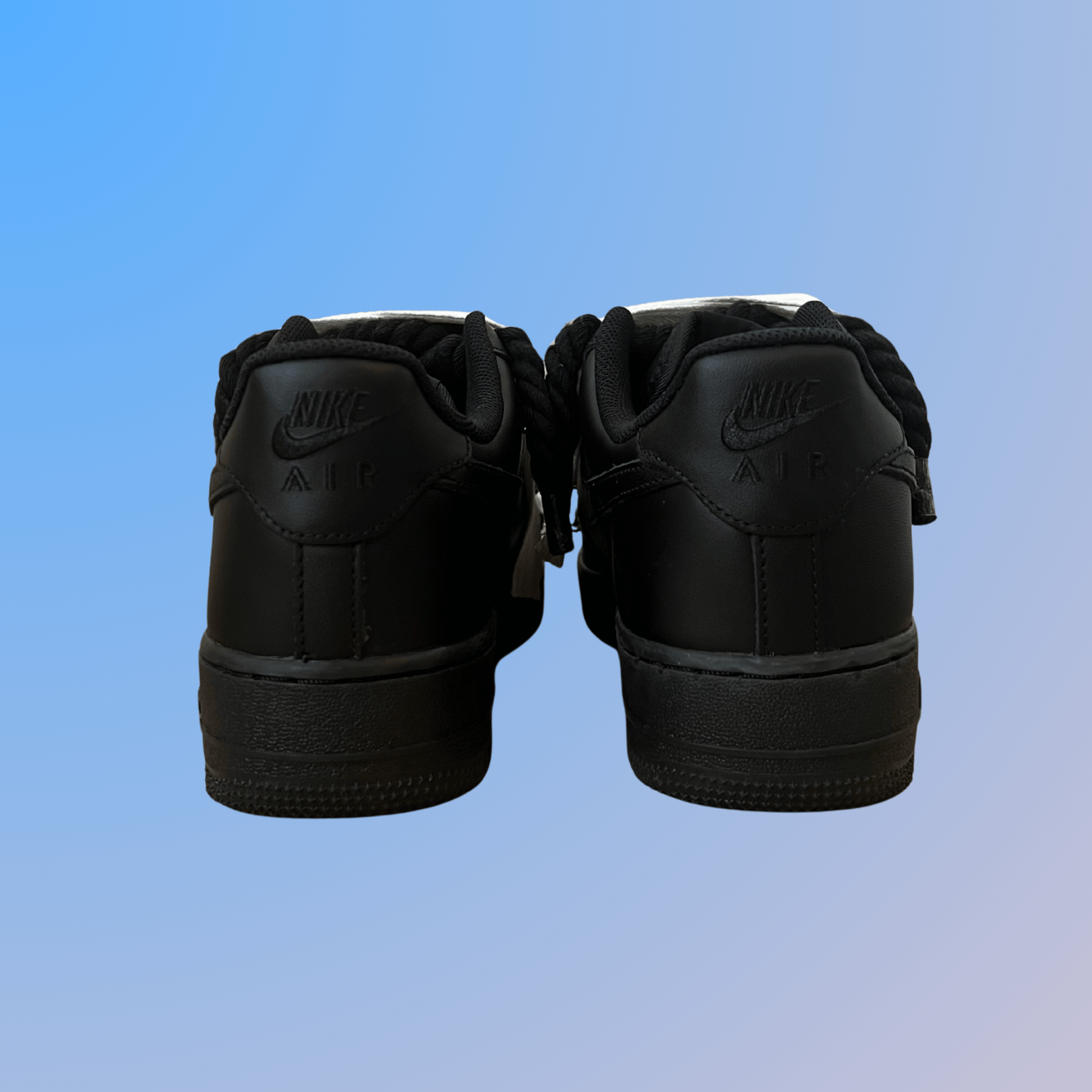 Nike Air Force 1 Black Lanvin Rope Lace White