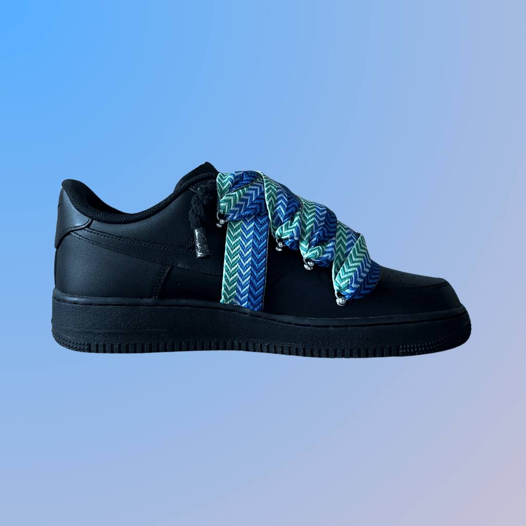 Nike Air Force 1 Black Lanvin Rope Lace (Blue Black) (új)