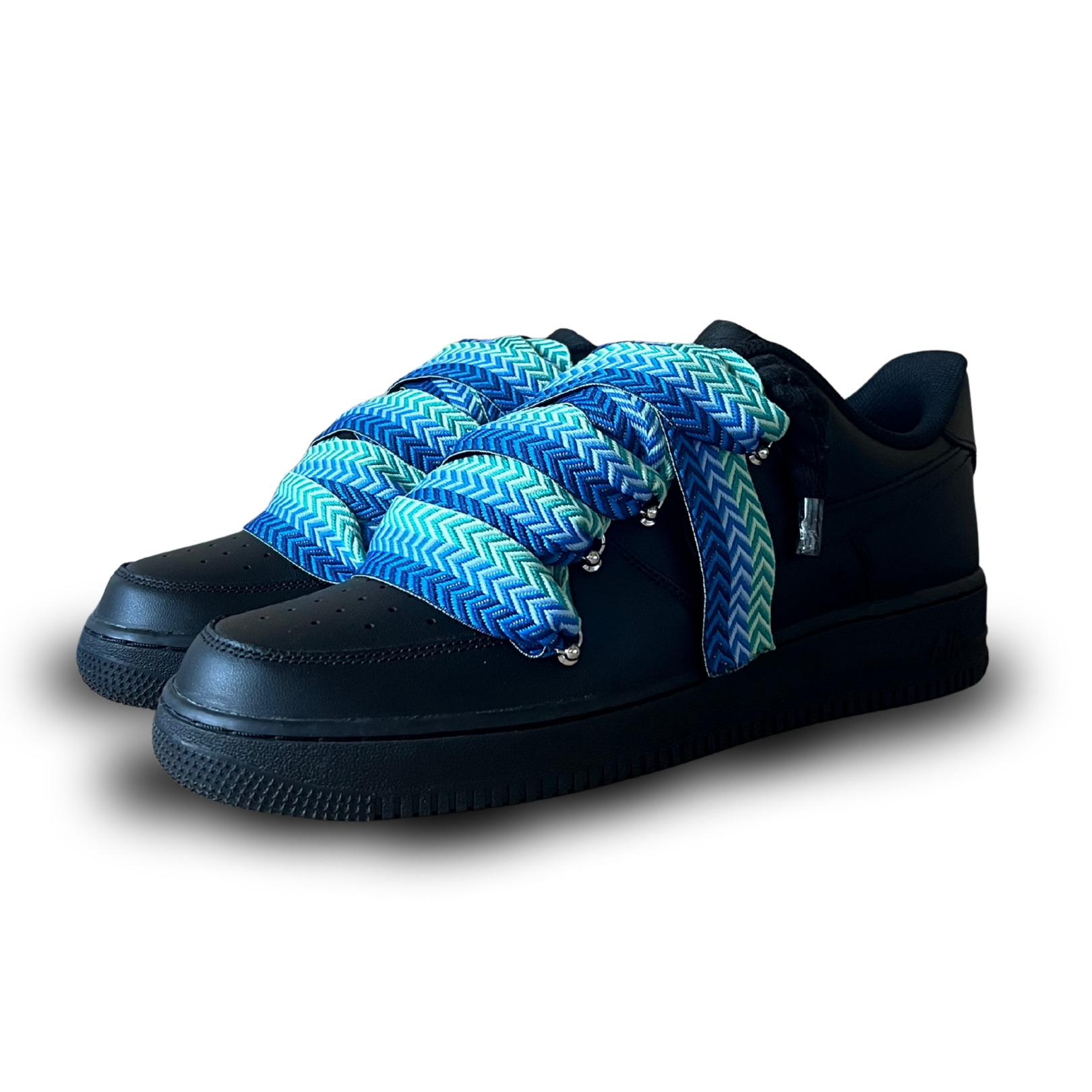 Nike Air Force 1 Black Lanvin Rope Lace (Black White) (új)