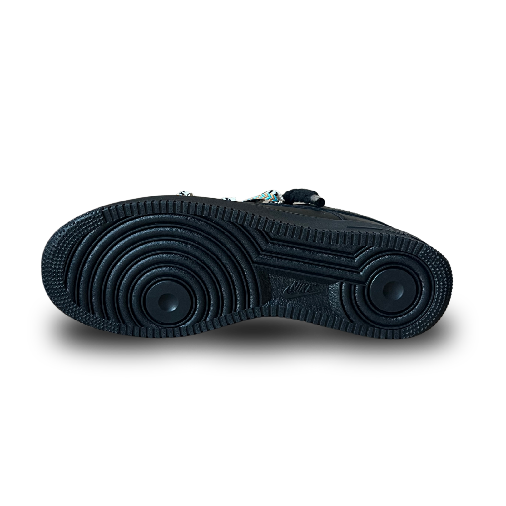 Nike Air Force 1 Black Lanvin Rope Lace (Black White) (új)