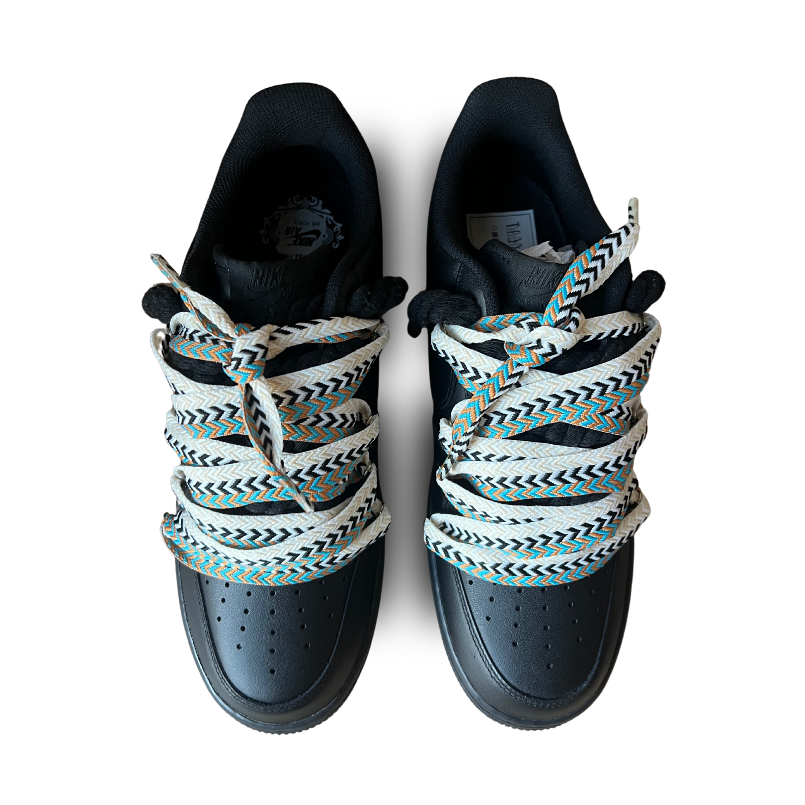 Nike Air Force 1 Black Lanvin Rope Lace (Black White) (új)