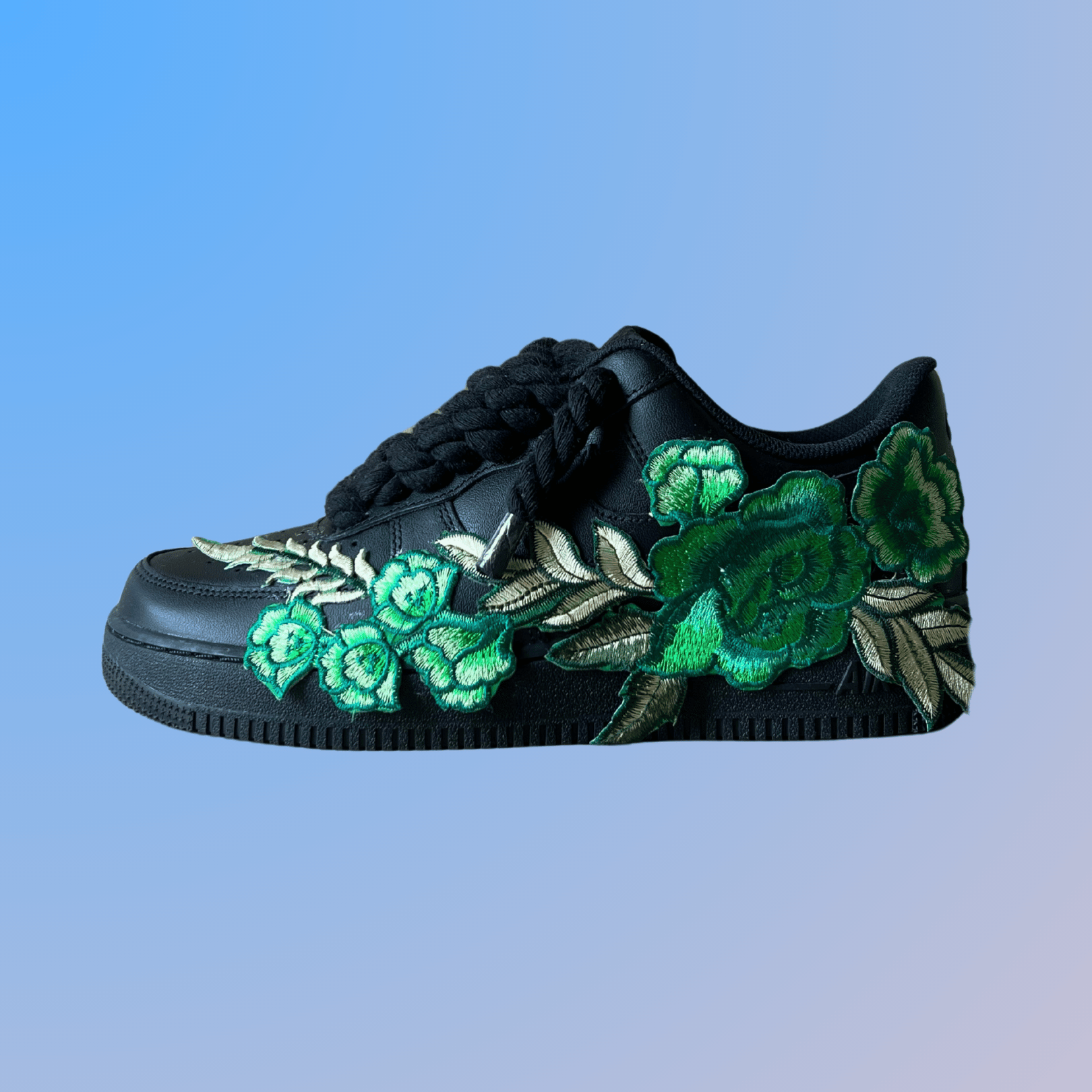 Nike Air Force 1 '07 Black Chunky Rope Lace Rose (új)