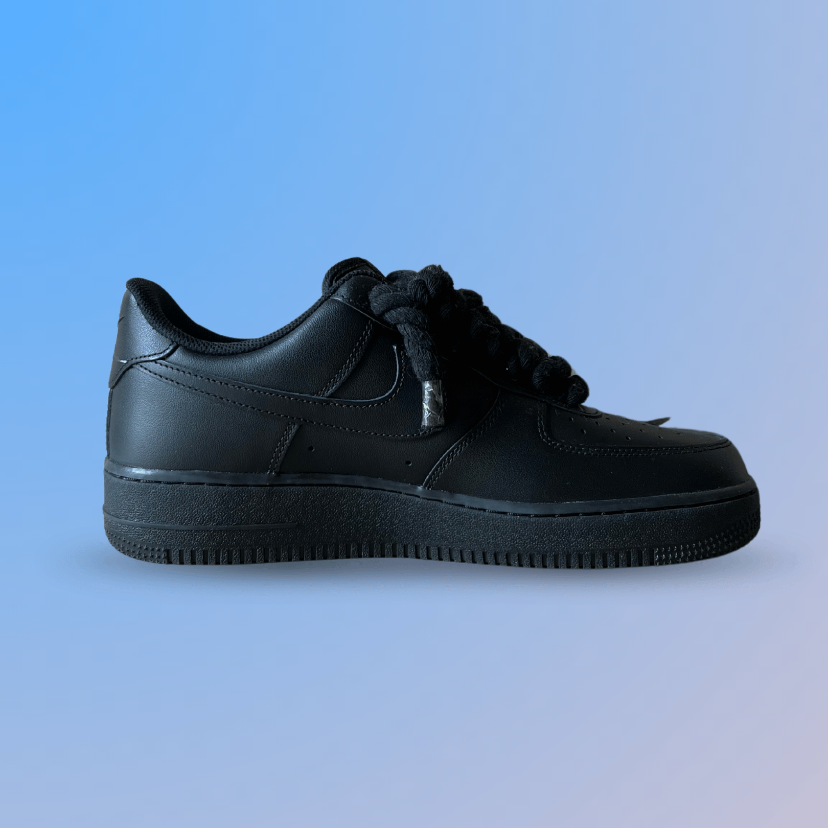 Nike Air Force 1 '07 Black Chunky Rope Lace Green Rose