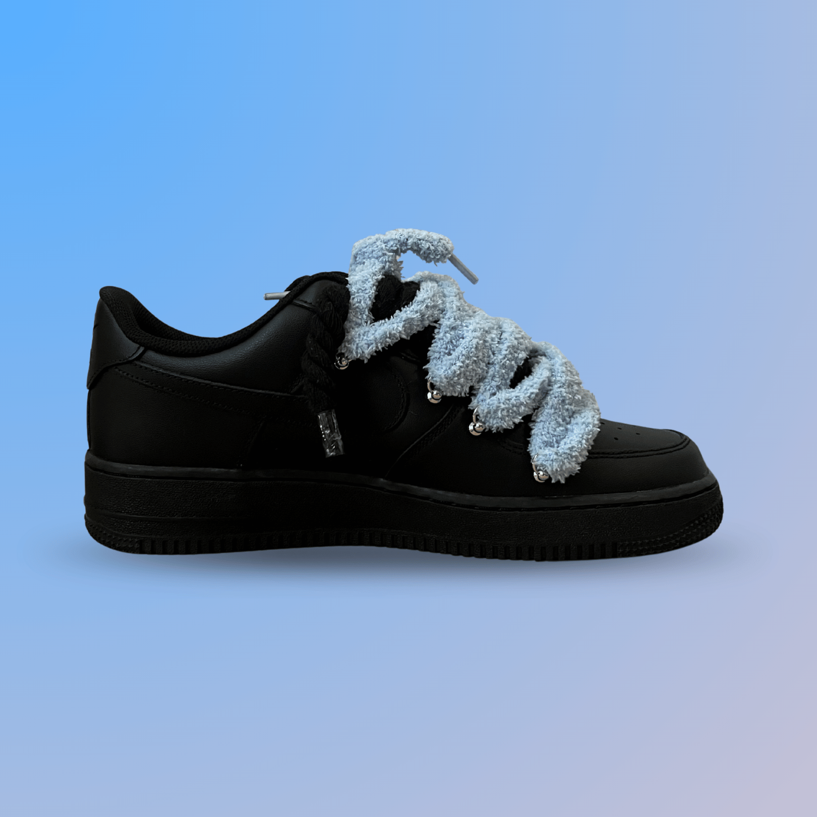 Nike Air Force 1 Black Chimney Cake Baby Blue