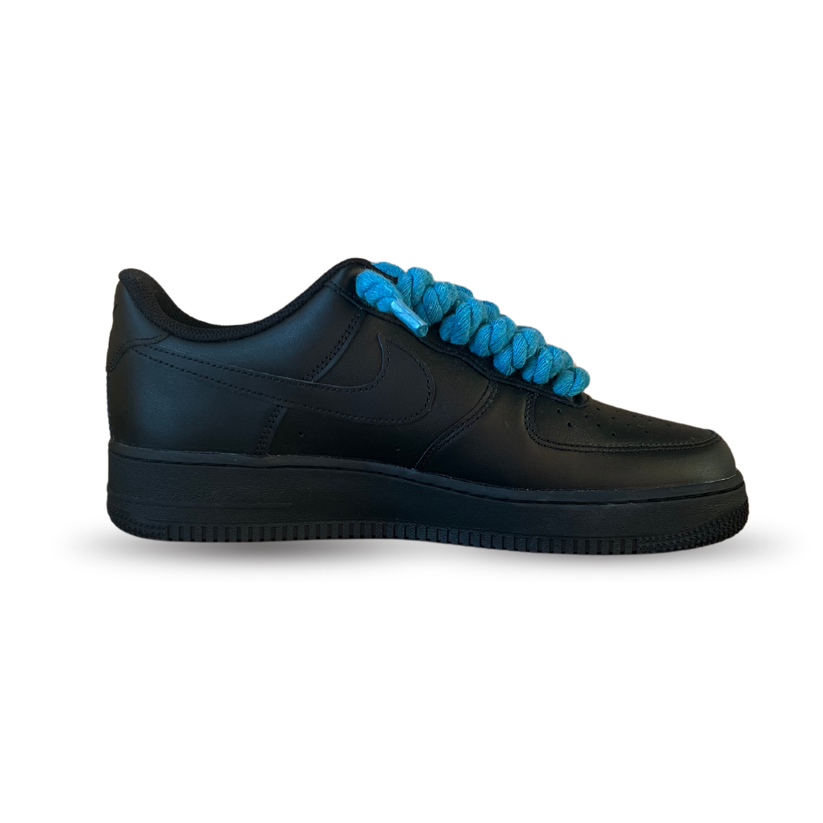 Nike Air Force 1 '07 Black Chunky Rope Lace (Blue) (new)