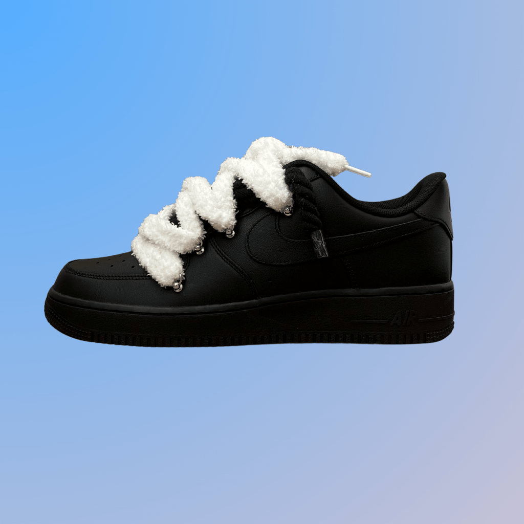Nike Air Force 1 Black Chimney Cake (Coconut)