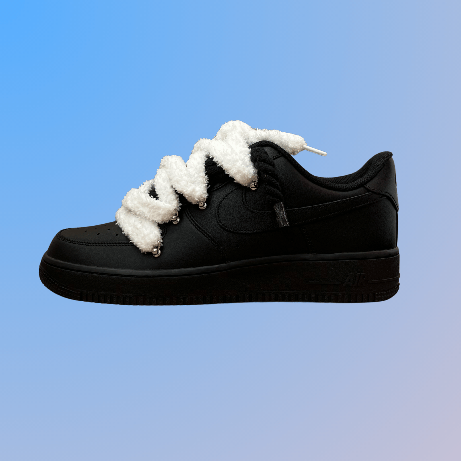 Nike Air Force 1 Black Chimney Cake (Coconut)