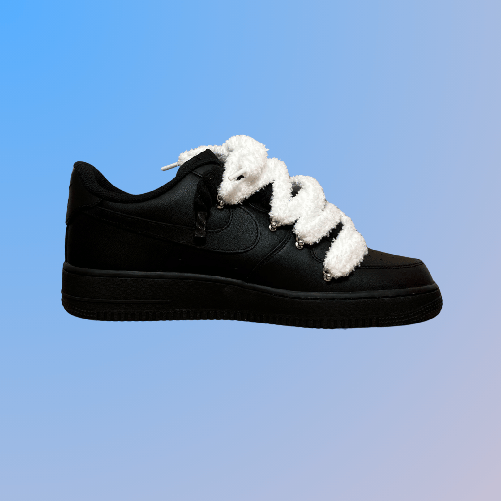 Nike Air Force 1 Black Chimney Cake (Coconut)