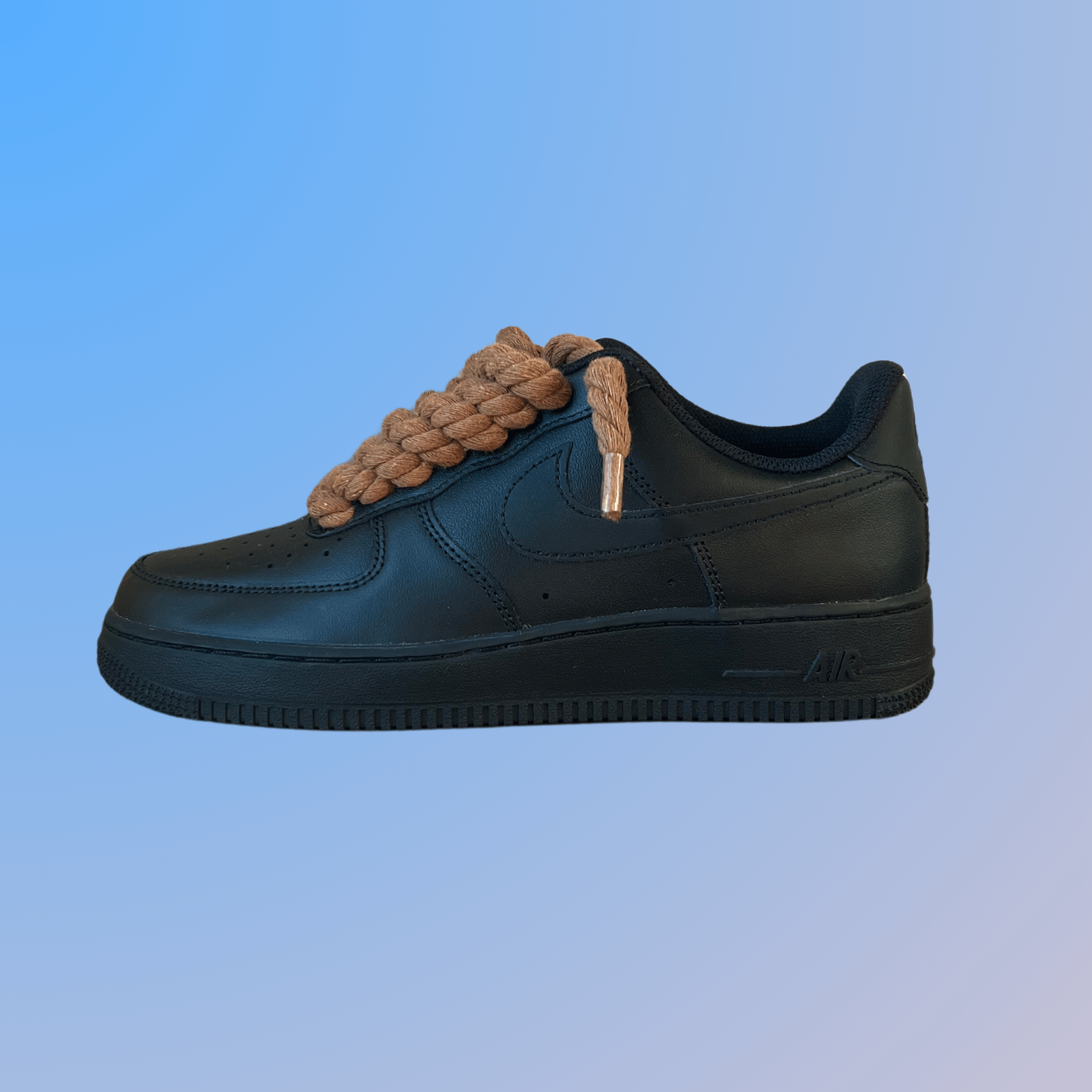 Nike Air Force 1 '07 Black Chunky Rope Lace (Brown) (New)