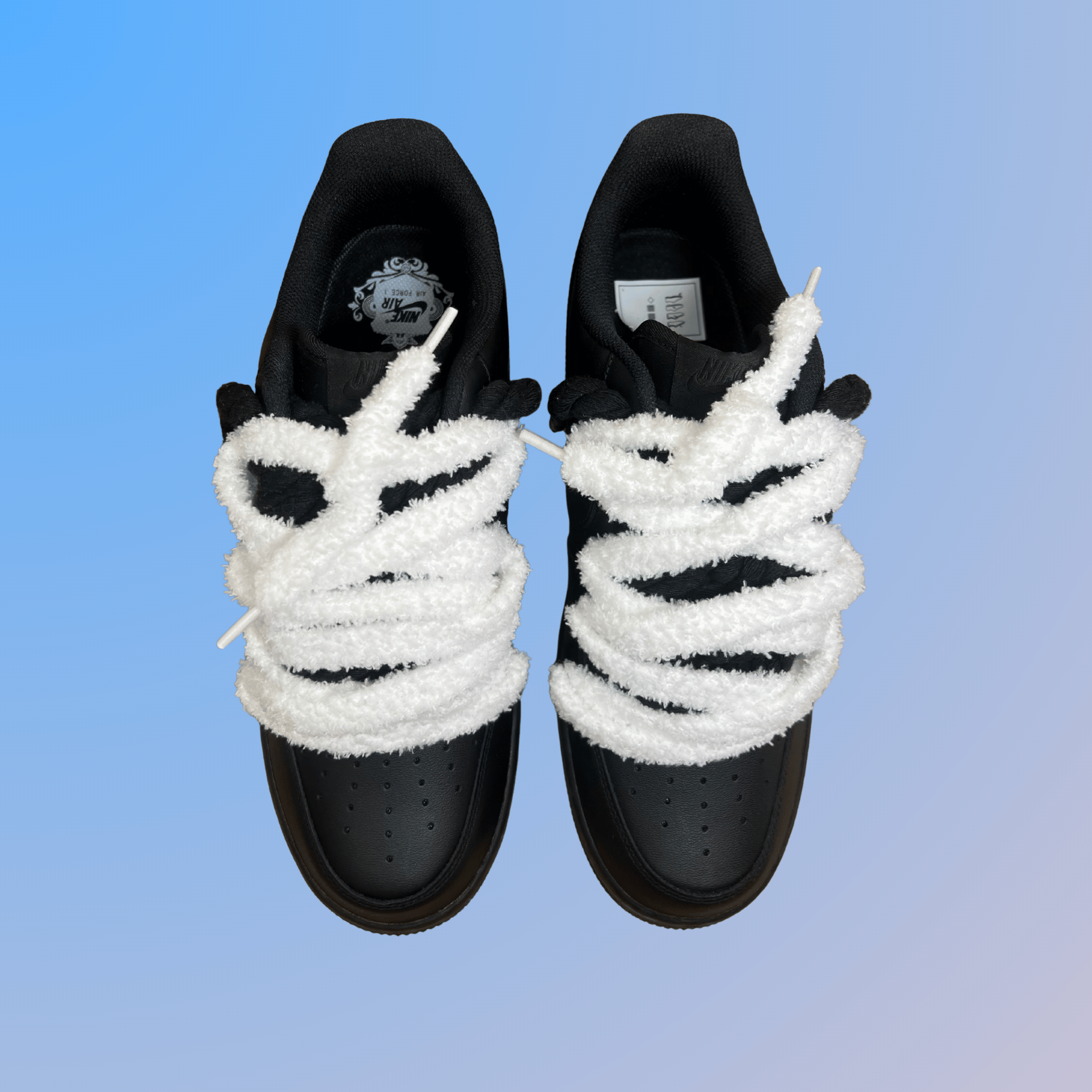 Nike Air Force 1 Black Chimney Cake (Coconut)