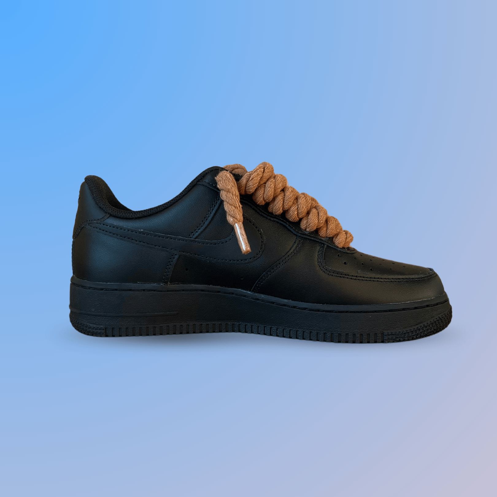 Nike Air Force 1 '07 Black Chunky Rope Lace (Brown) (New)