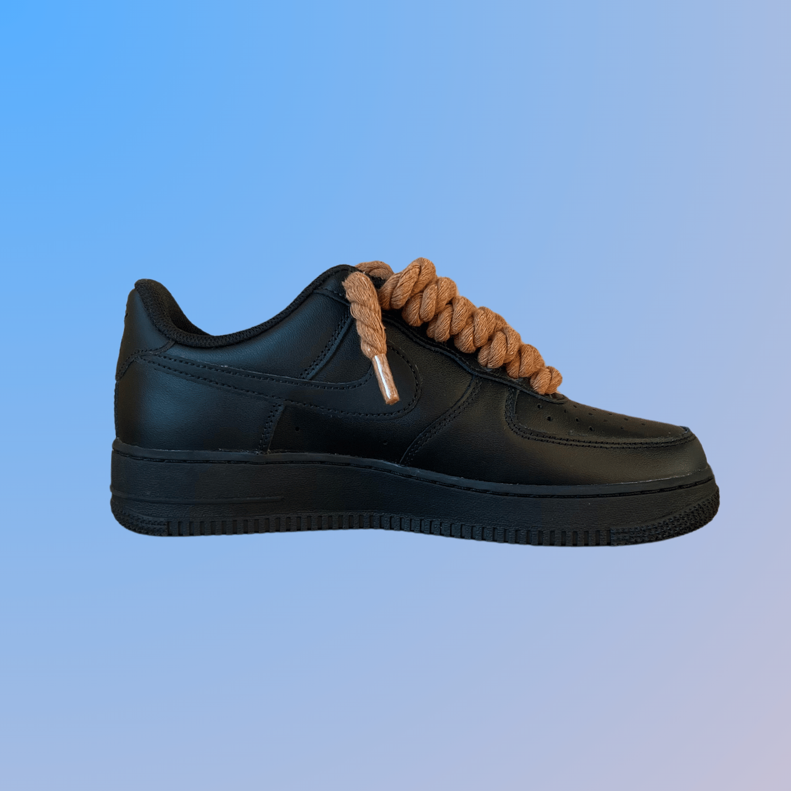 Nike Air Force 1 '07 Black Chunky Rope Lace (Brown) (New)
