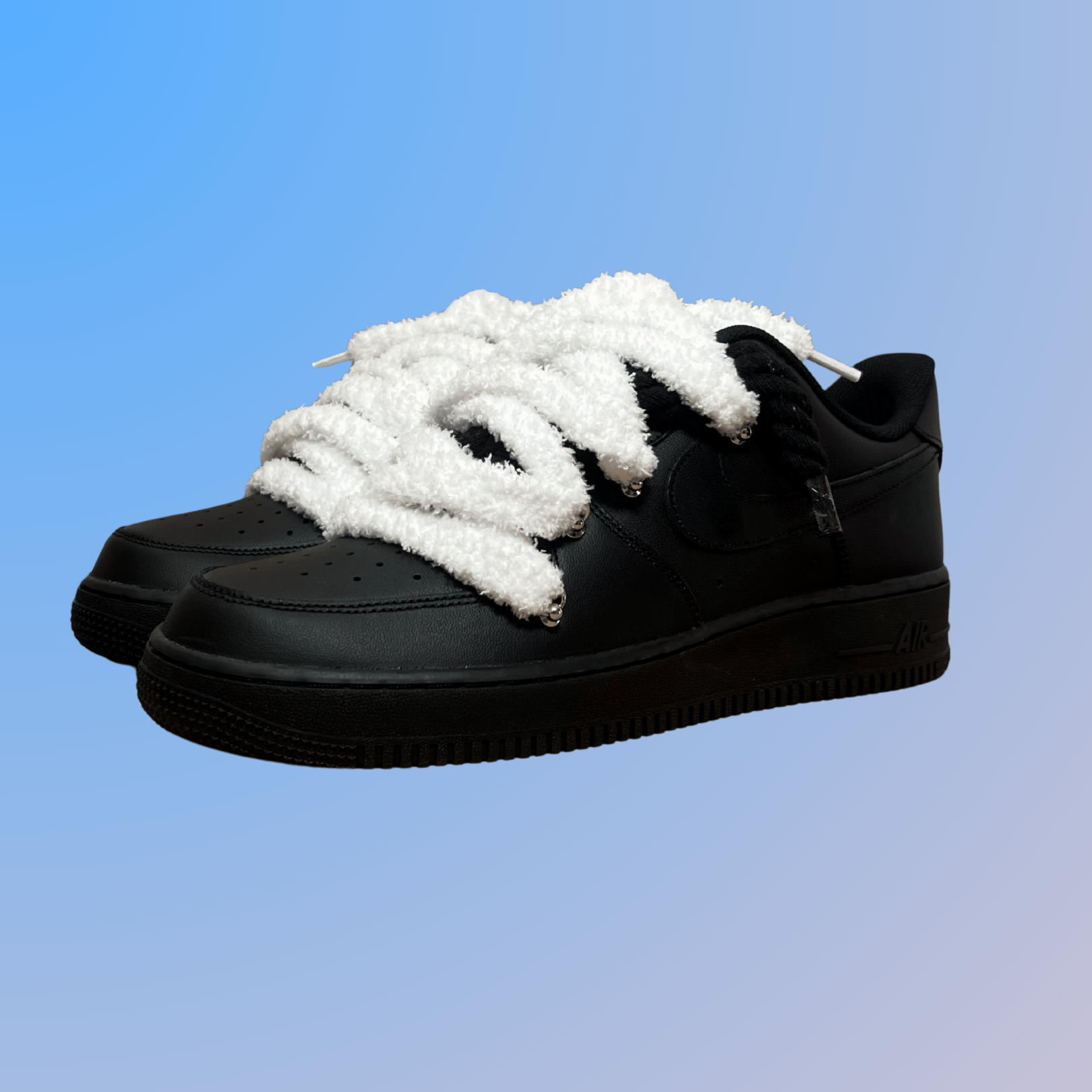 Nike Air Force 1 Black Chimney Cake (Coconut)