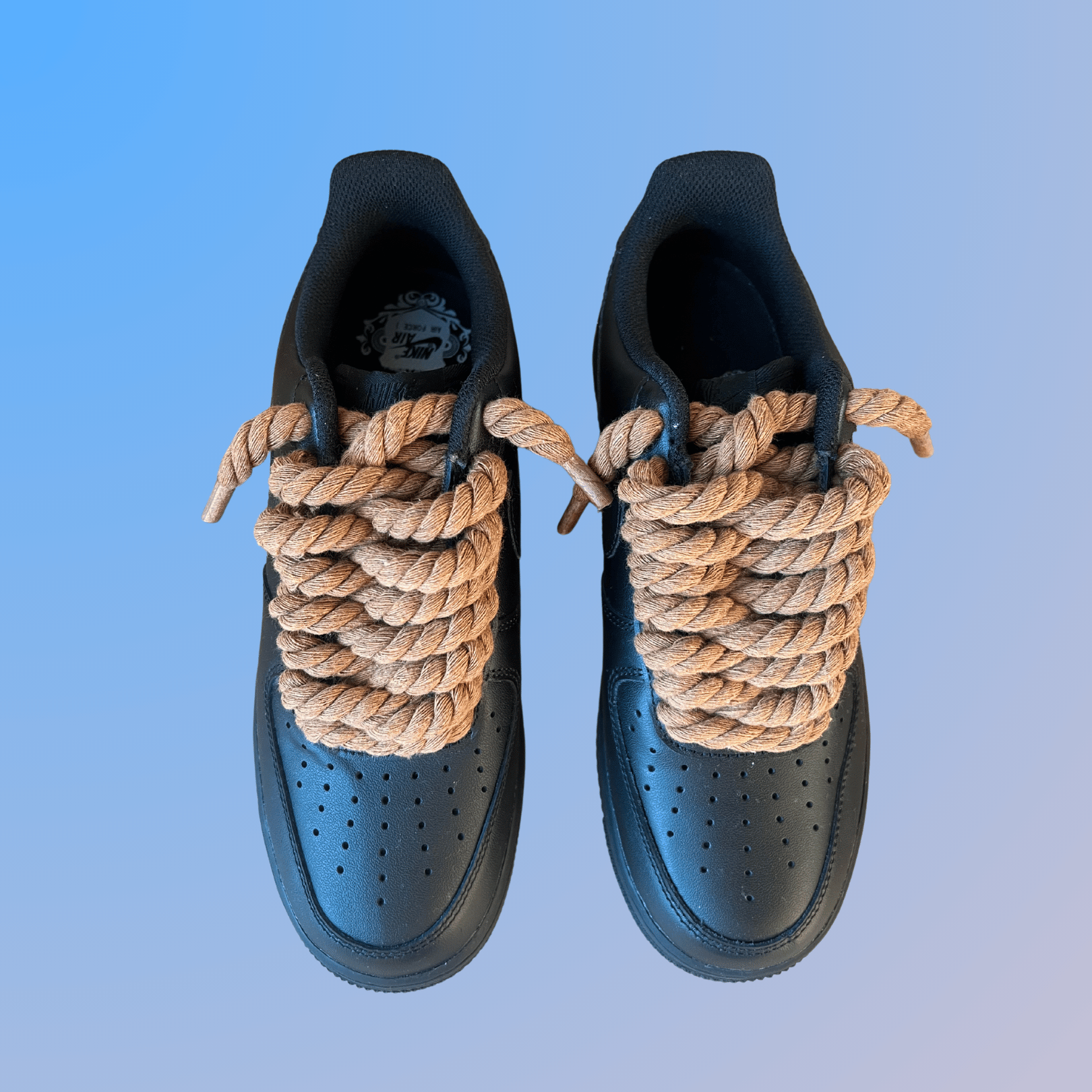 Nike Air Force 1 '07 Black Chunky Rope Lace (Brown) (New)