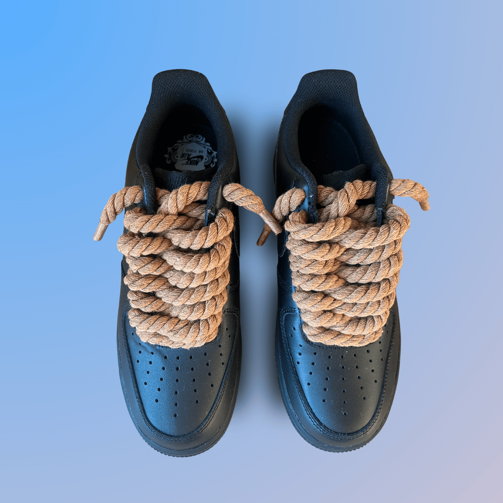 Nike Air Force 1 '07 Black Chunky Rope Lace (Brown) (New)