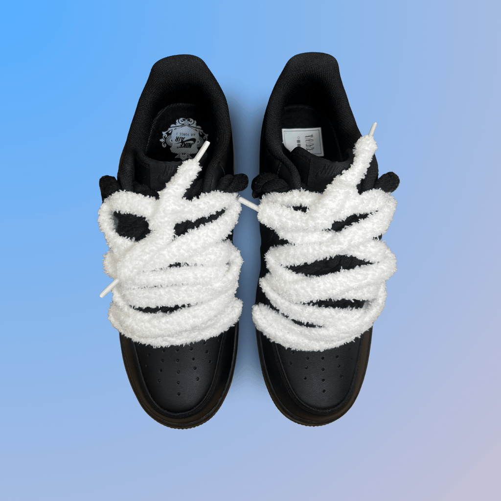 Nike Air Force 1 Black Lanvin Rope Lace (Black White) (új)