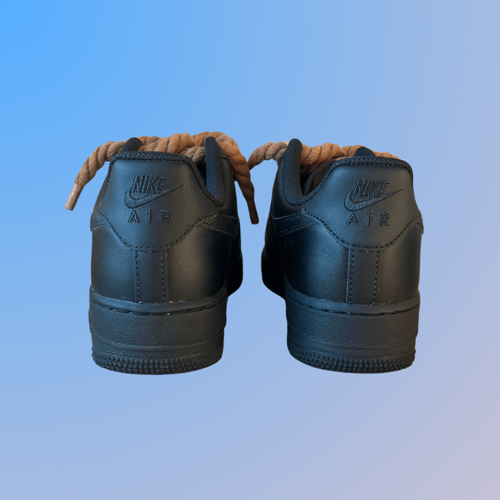 Nike Air Force 1 '07 Black Chunky Rope Lace Brown