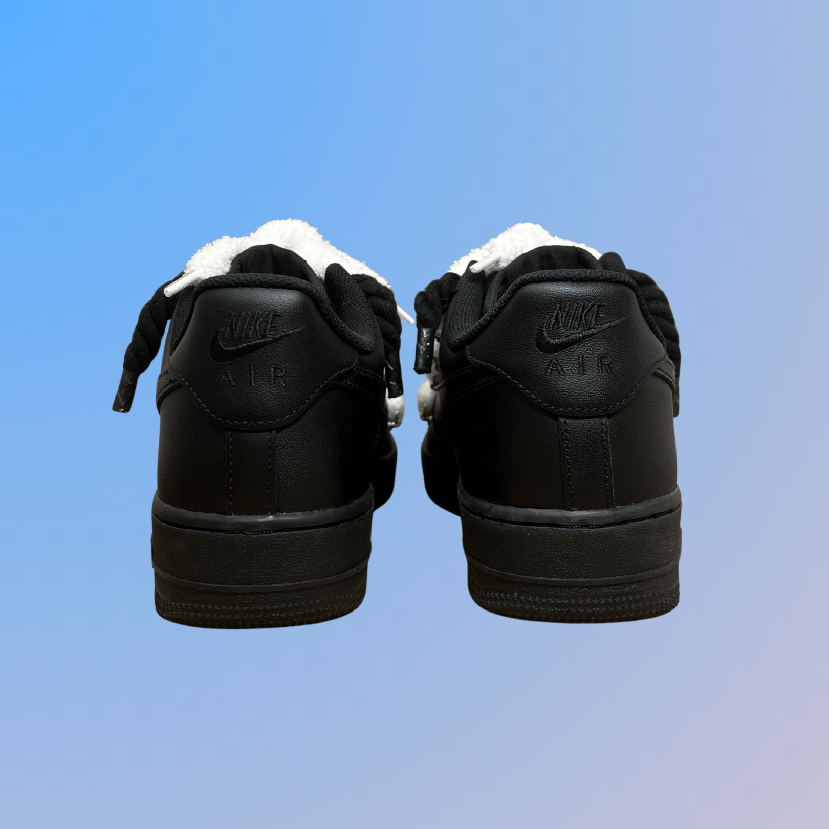 Nike Air Force 1 Black Lanvin Rope Lace (Black White) (új)