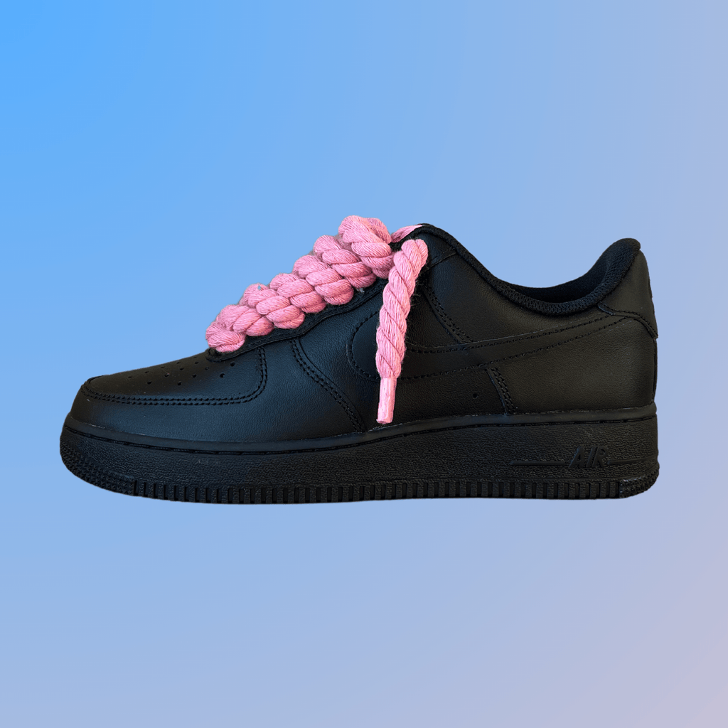 Nike Air Force 1 '07 Black Chunky Rope Lace (Pink) (new)
