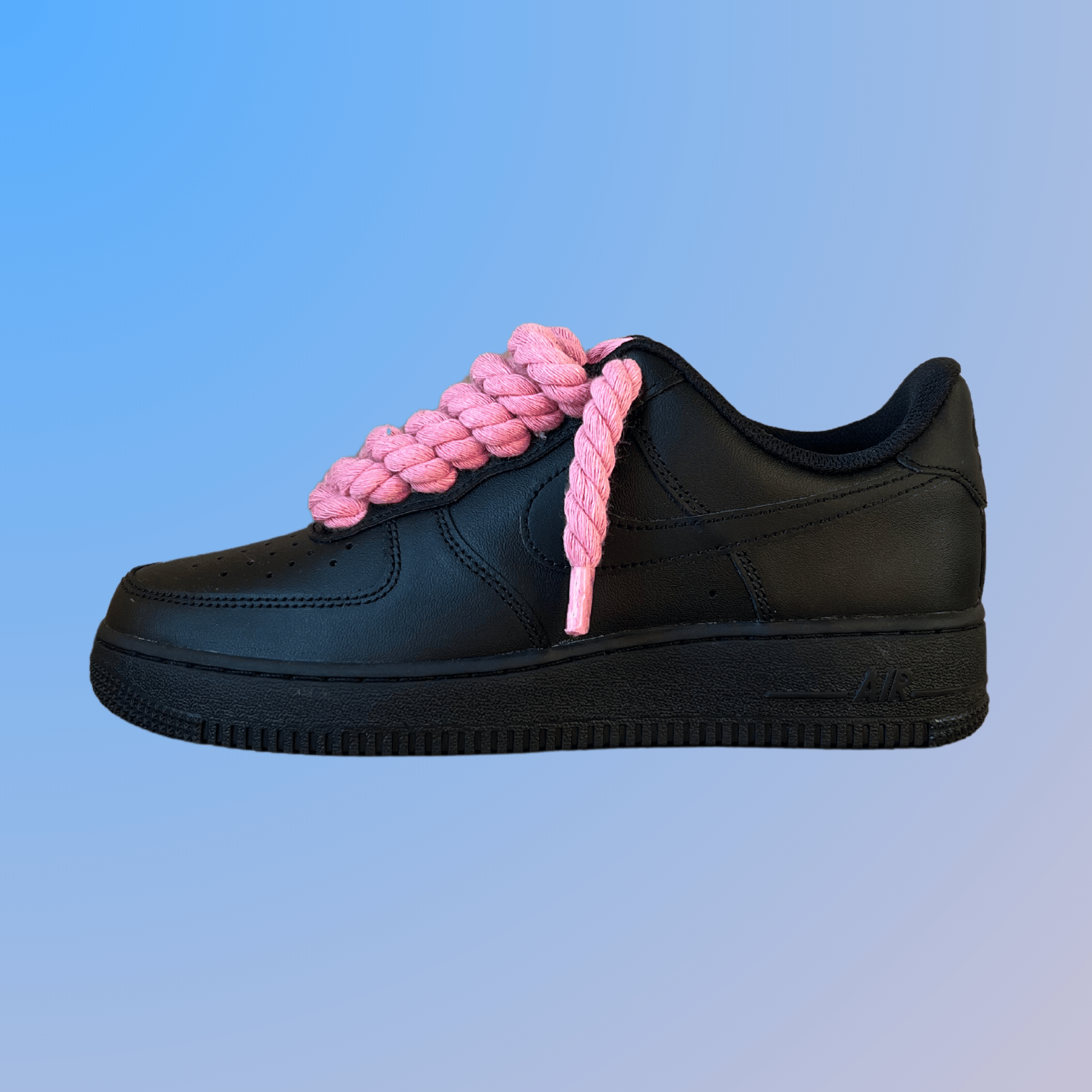 Nike Air Force 1 '07 Black Chunky Rope Lace (Pink) (new)
