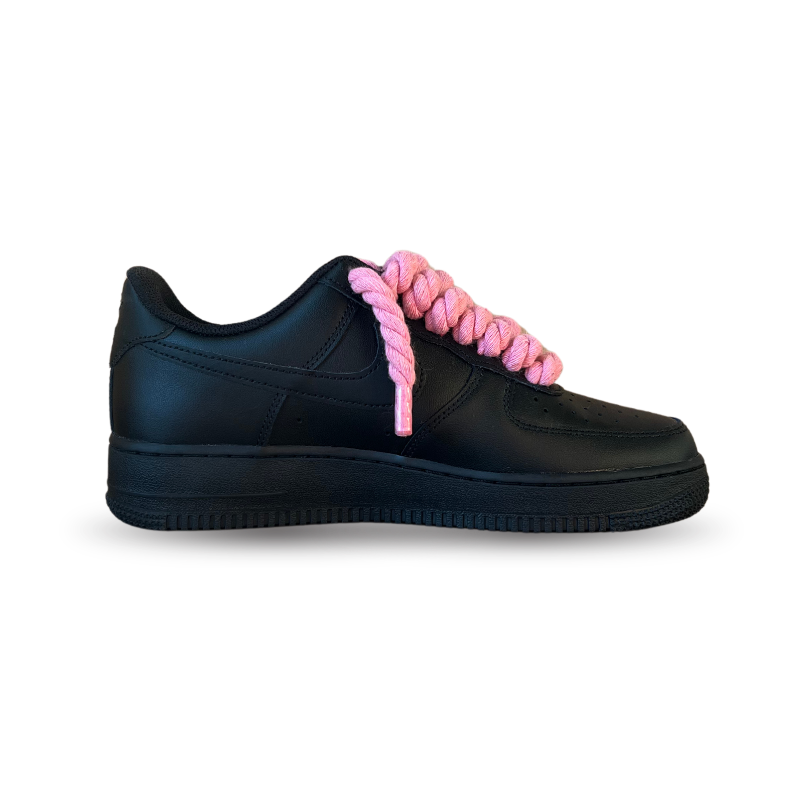 Nike Air Force 1 '07 Black Chunky Rope Lace (Pink) (new)
