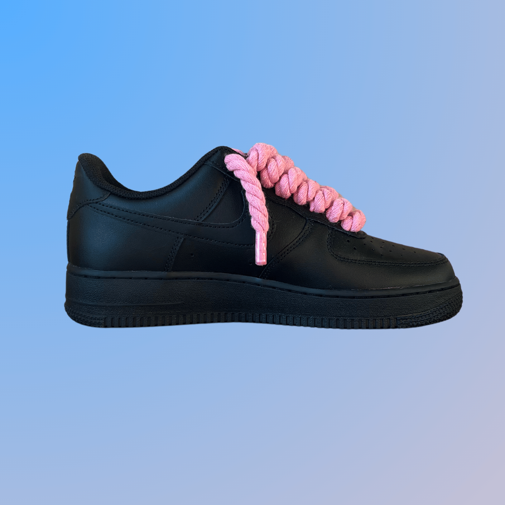 Nike Air Force 1 '07 Black Chunky Rope Lace (Pink) (new)
