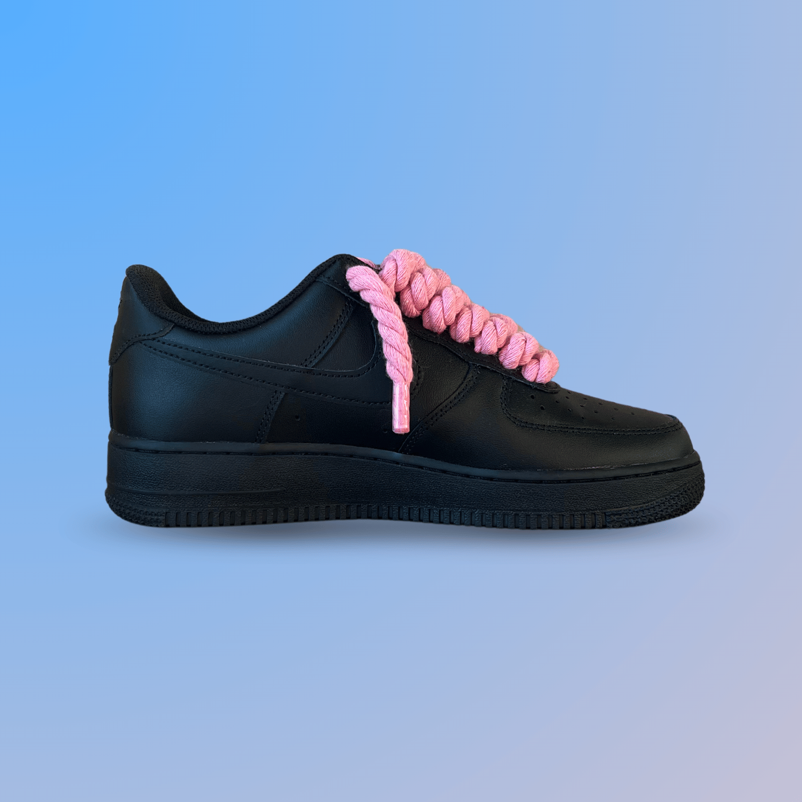 Nike Air Force 1 '07 Black Chunky Rope Lace (Pink) (new)