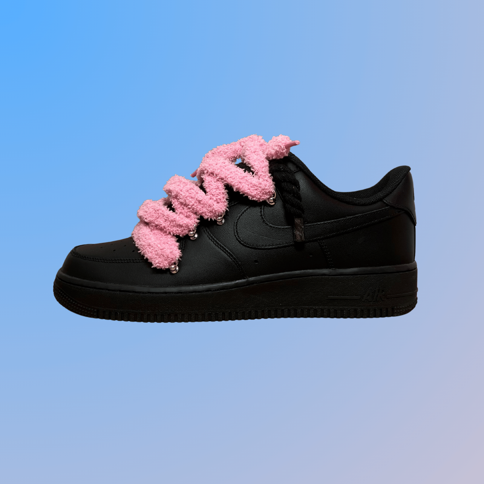 Nike Air Force 1 Black Chimney Cake (Pink)