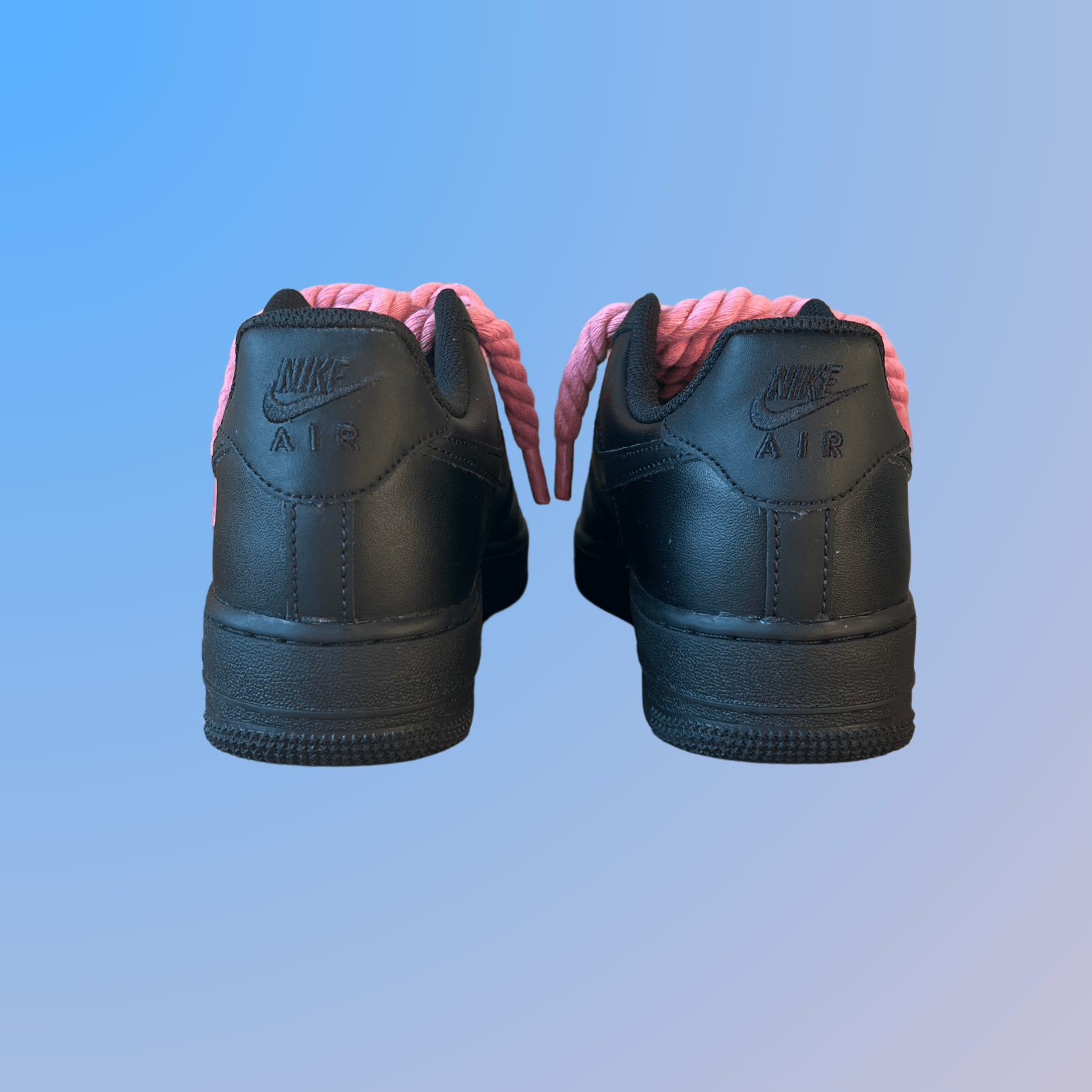 Nike Air Force 1 '07 Black Chunky Rope Lace Pink
