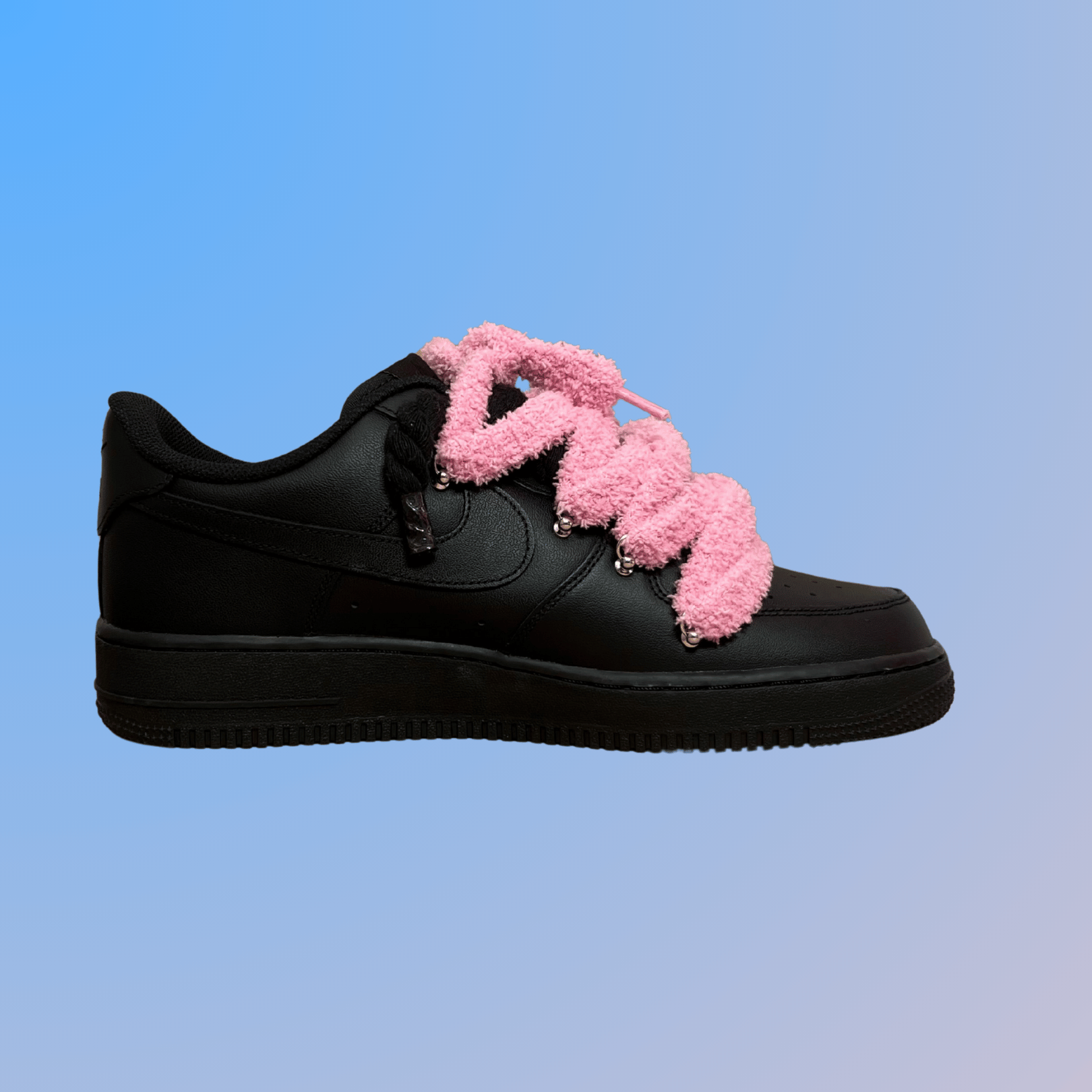 Nike Air Force 1 Black Chimney Cake (Pink)