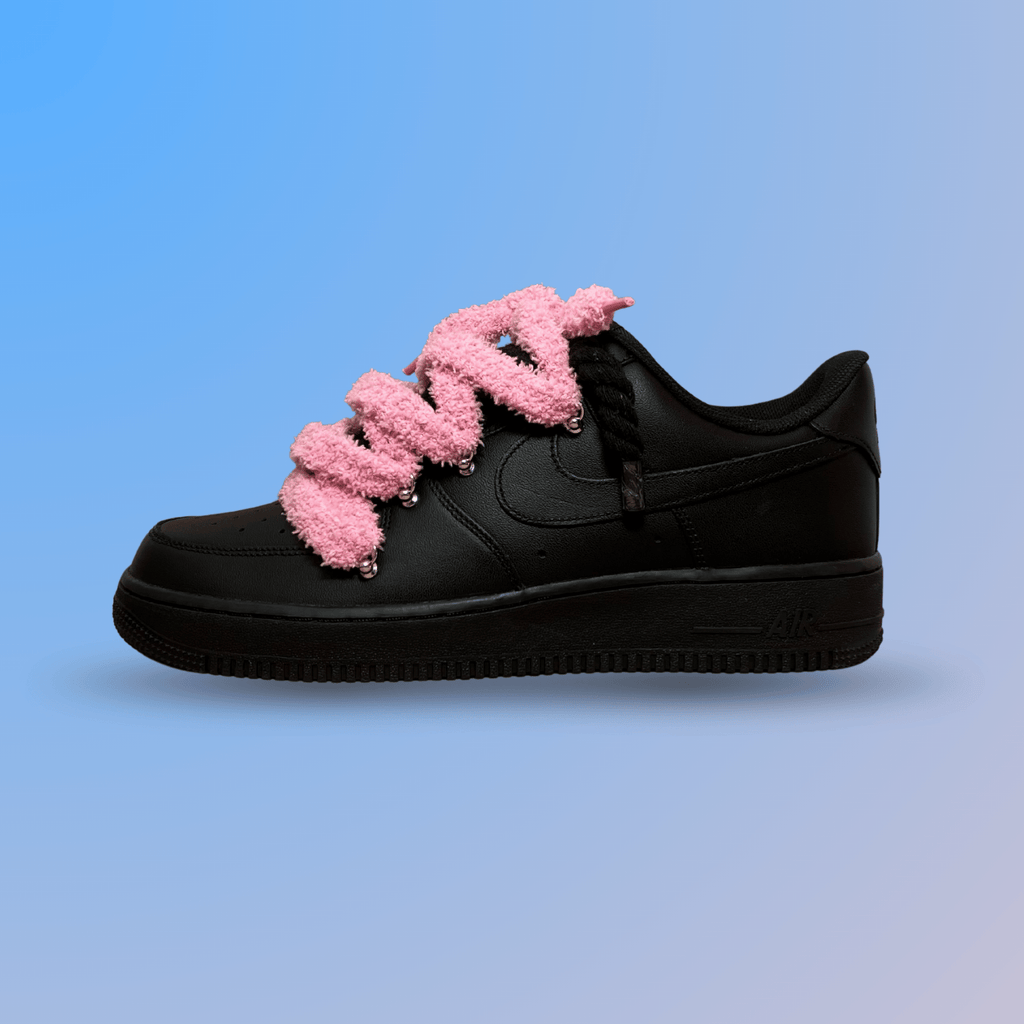 Nike Air Force 1 Black Lanvin Rope Lace (Black White) (új)