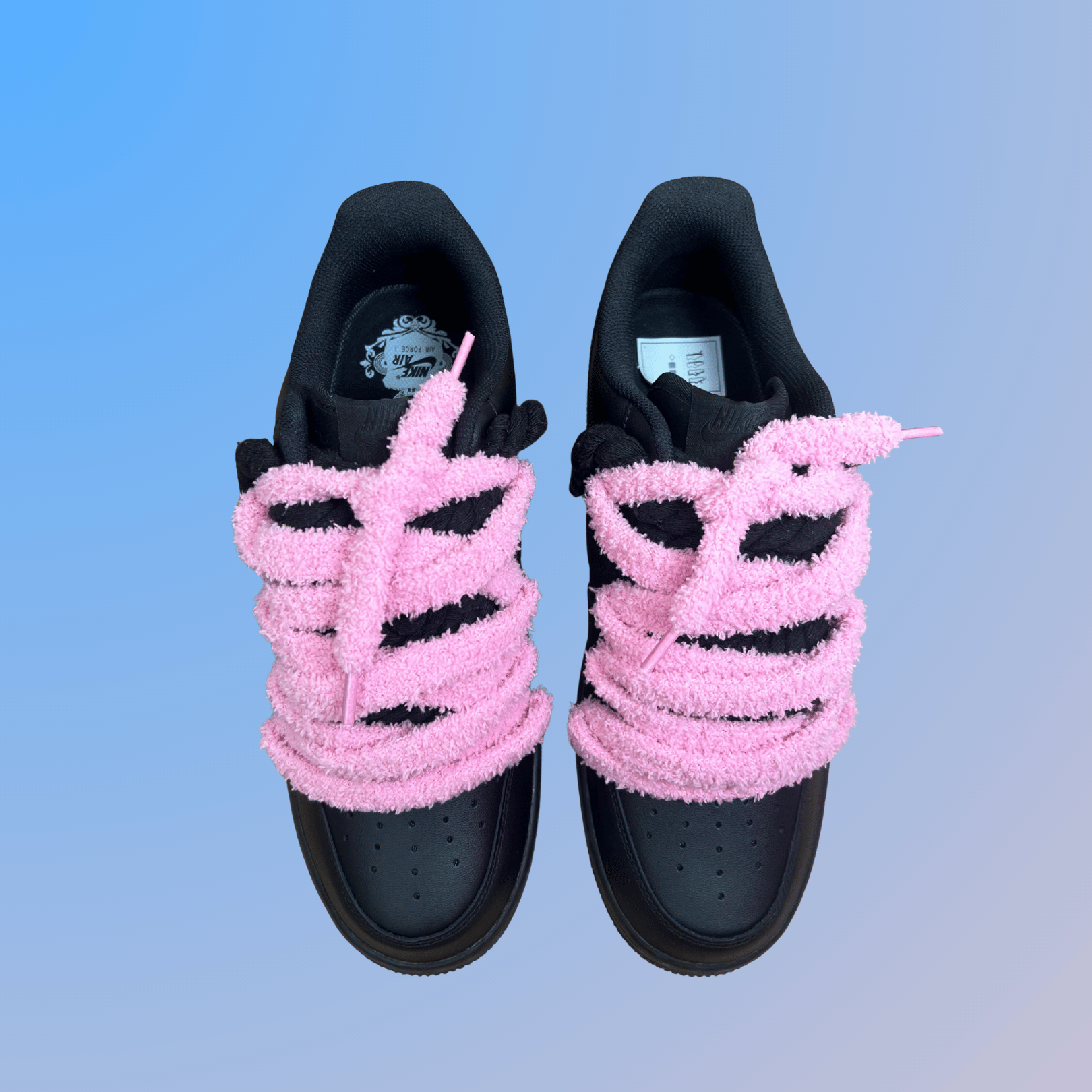 Nike Air Force 1 Black Chimney Cake (Pink)