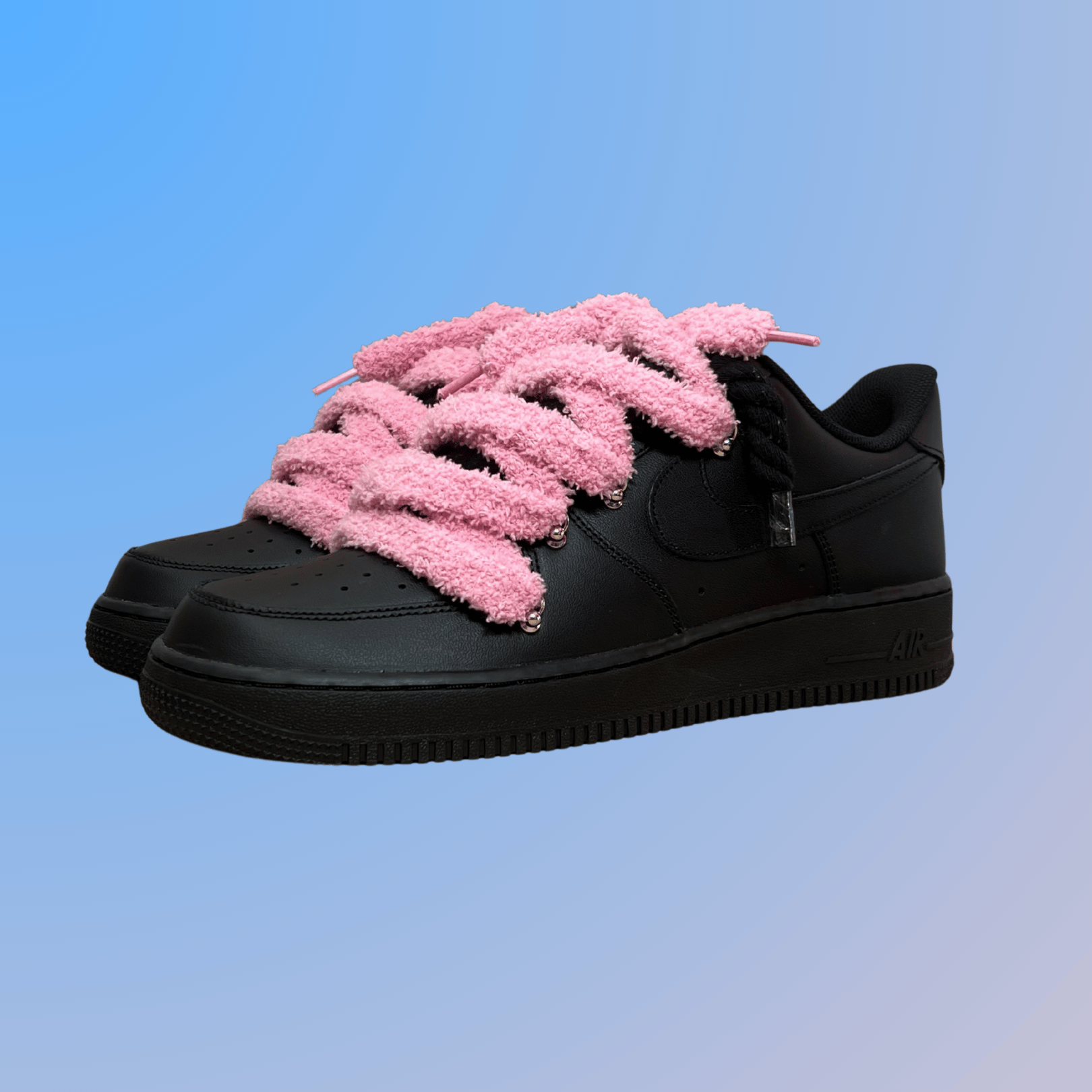 Nike Air Force 1 Black Chimney Cake (Pink)