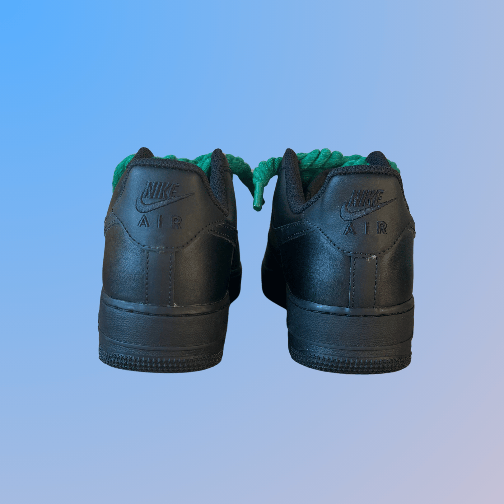 Nike Air Force 1 '07 Black Chunky Rope Lace (Green) (New)