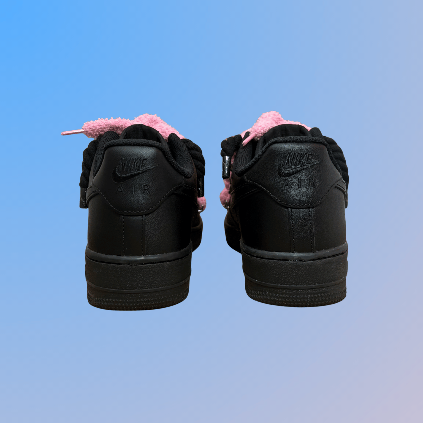 Nike Air Force 1 Black Lanvin Rope Lace (Black White) (új)