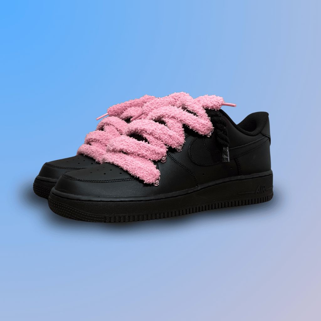 Nike Air Force 1 Black Lanvin Rope Lace (Black White) (új)