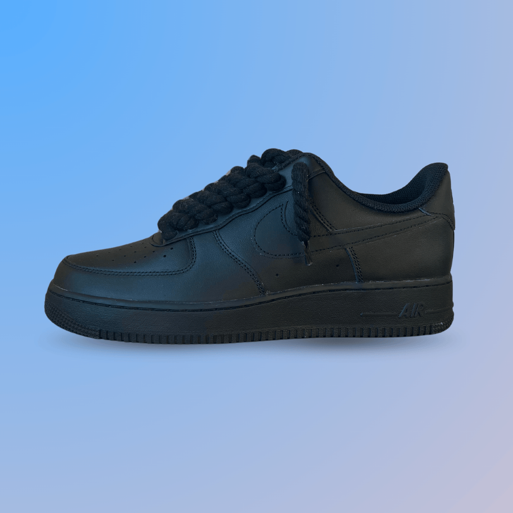 Nike Air Force 1 '07 Black Chunky Rope Lace (Black) (new)