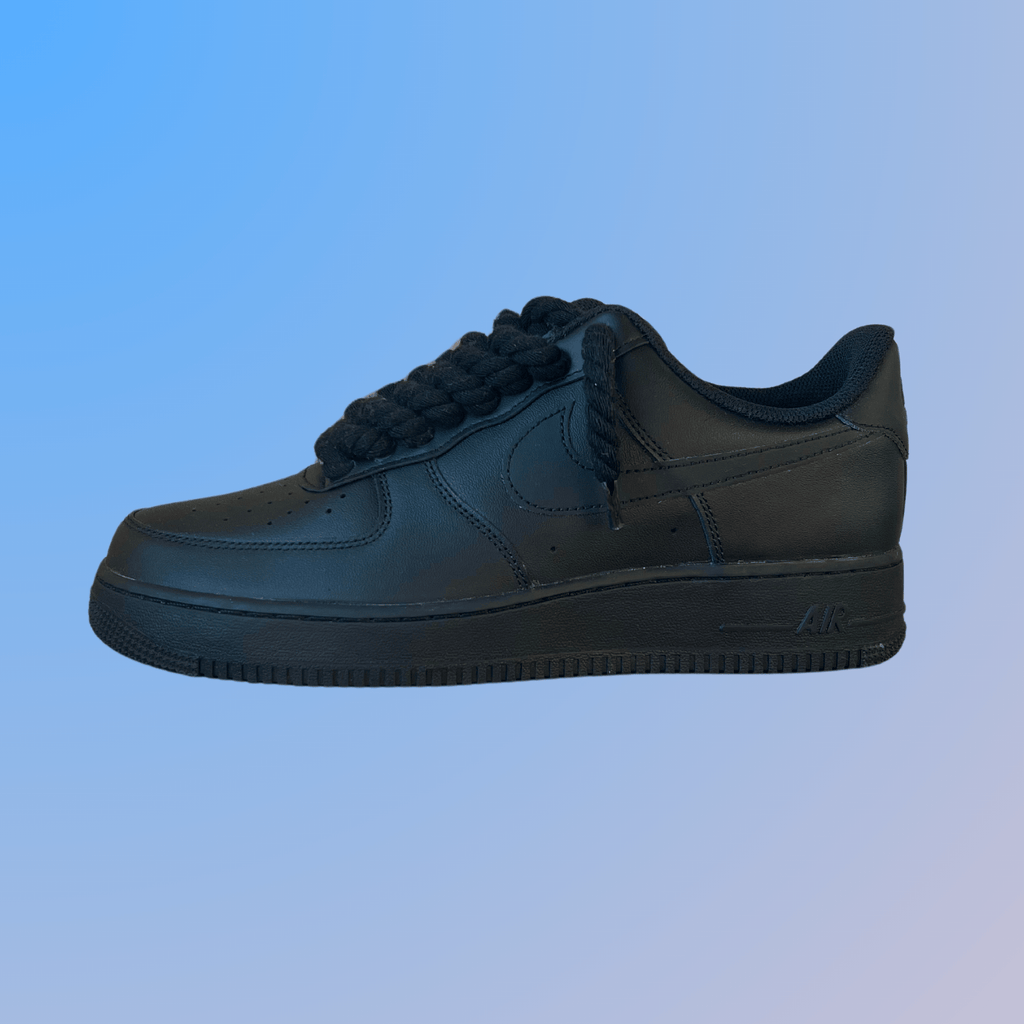 Nike Air Force 1 '07 Black Chunky Rope Lace (Black) (new)