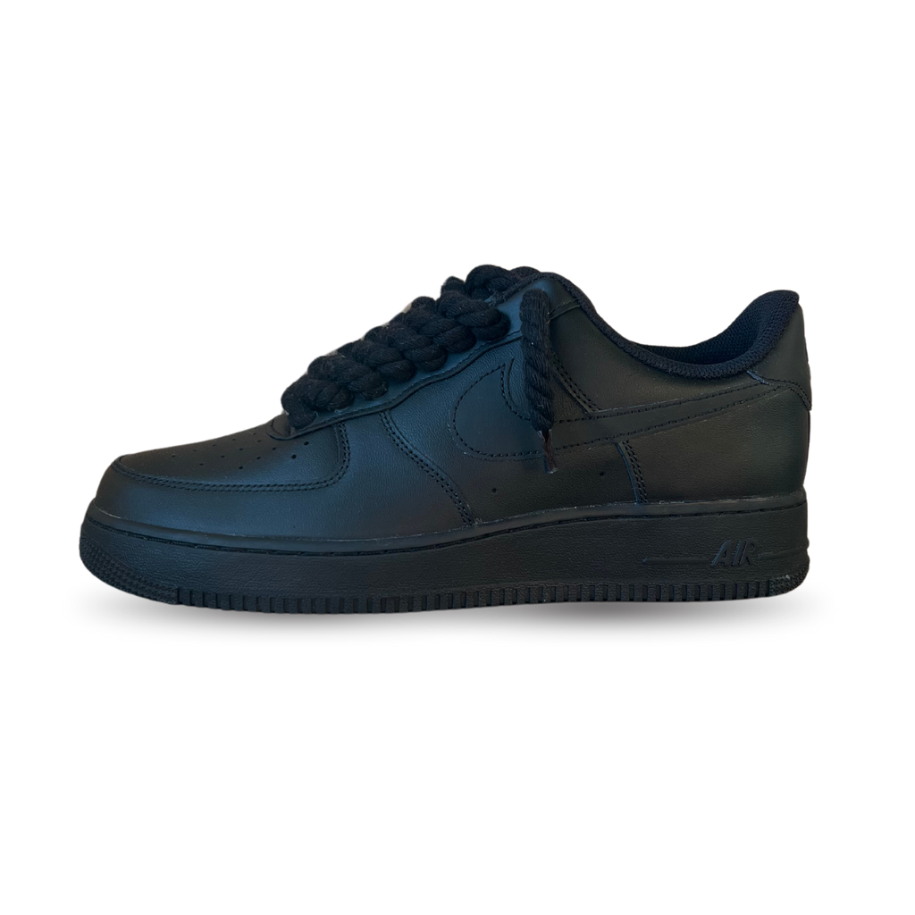Nike Air Force 1 '07 Black Chunky Rope Lace (Black) (new)