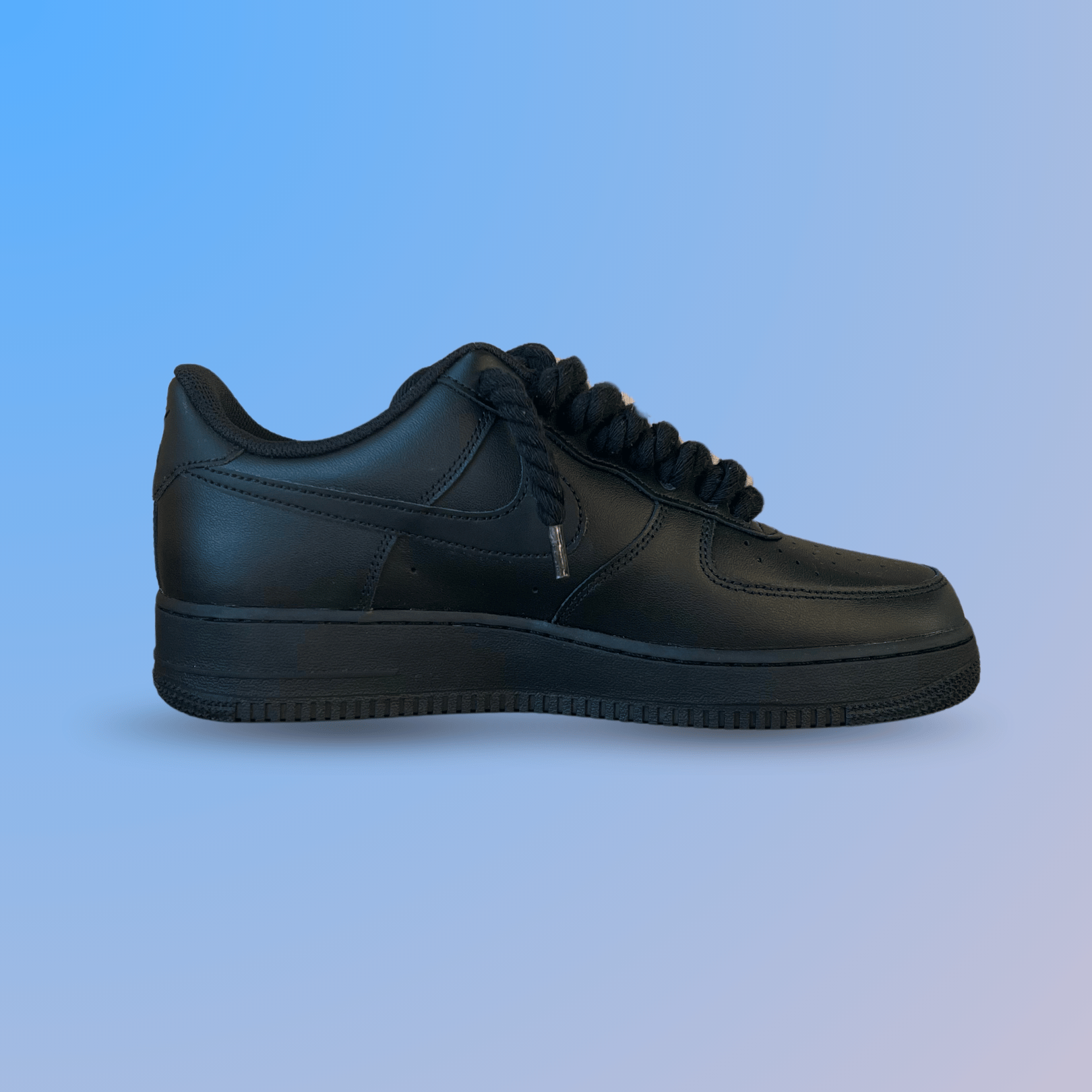 Nike Air Force 1 '07 Black Chunky Rope Lace (Black) (new)