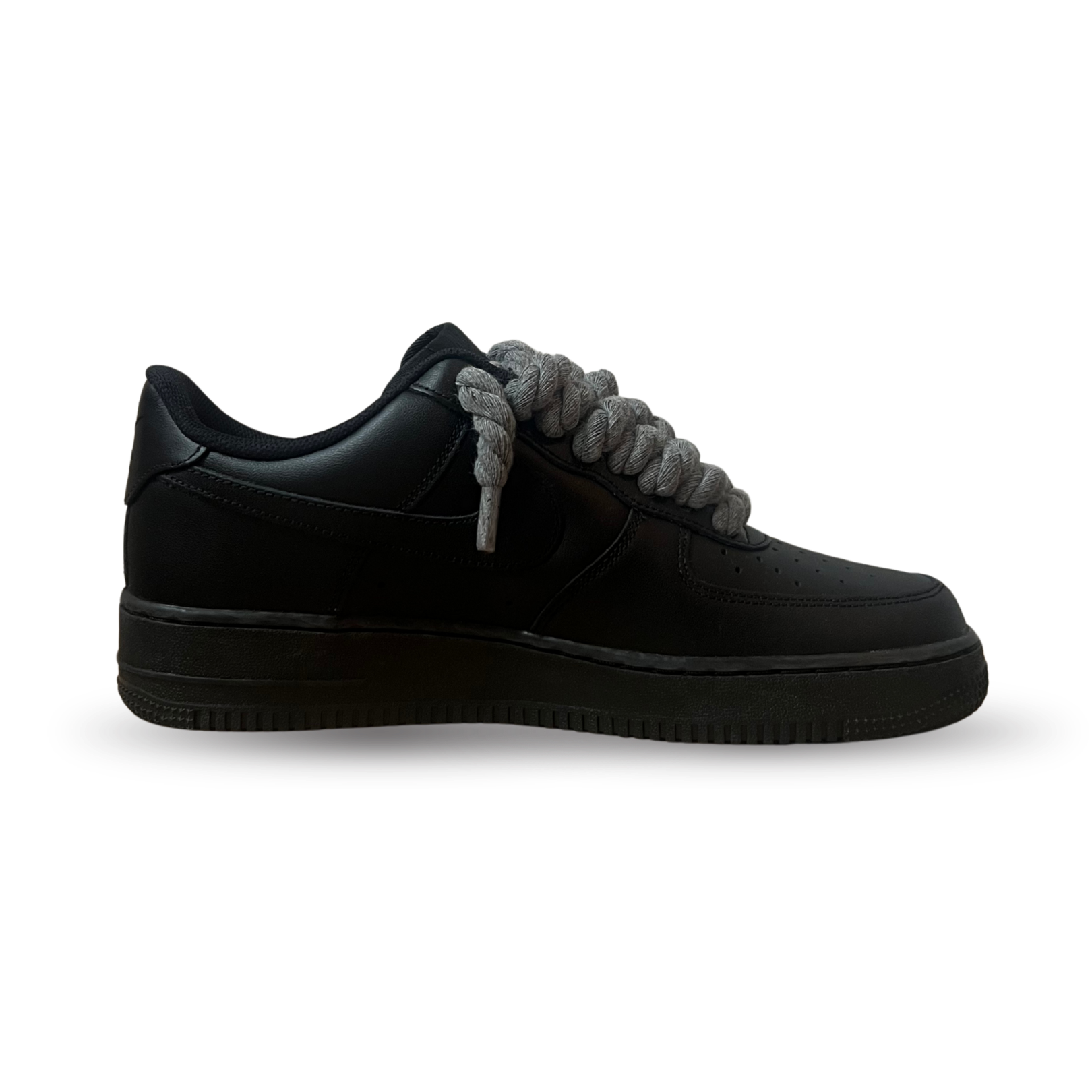 Nike Air Force 1 '07 Black Chunky Rope Lace (Grey) (new)