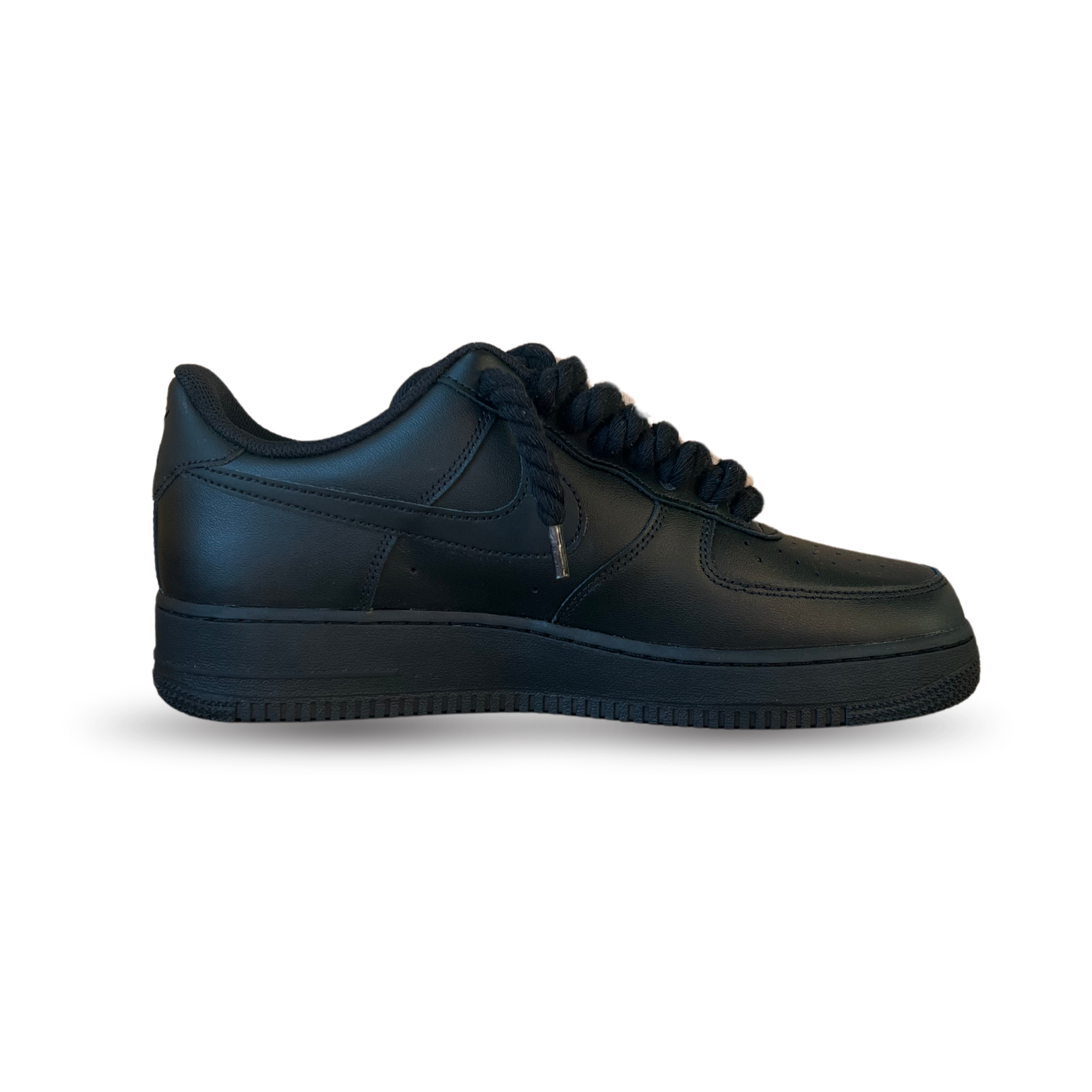 Nike Air Force 1 '07 Black Chunky Rope Lace (Black) (new)