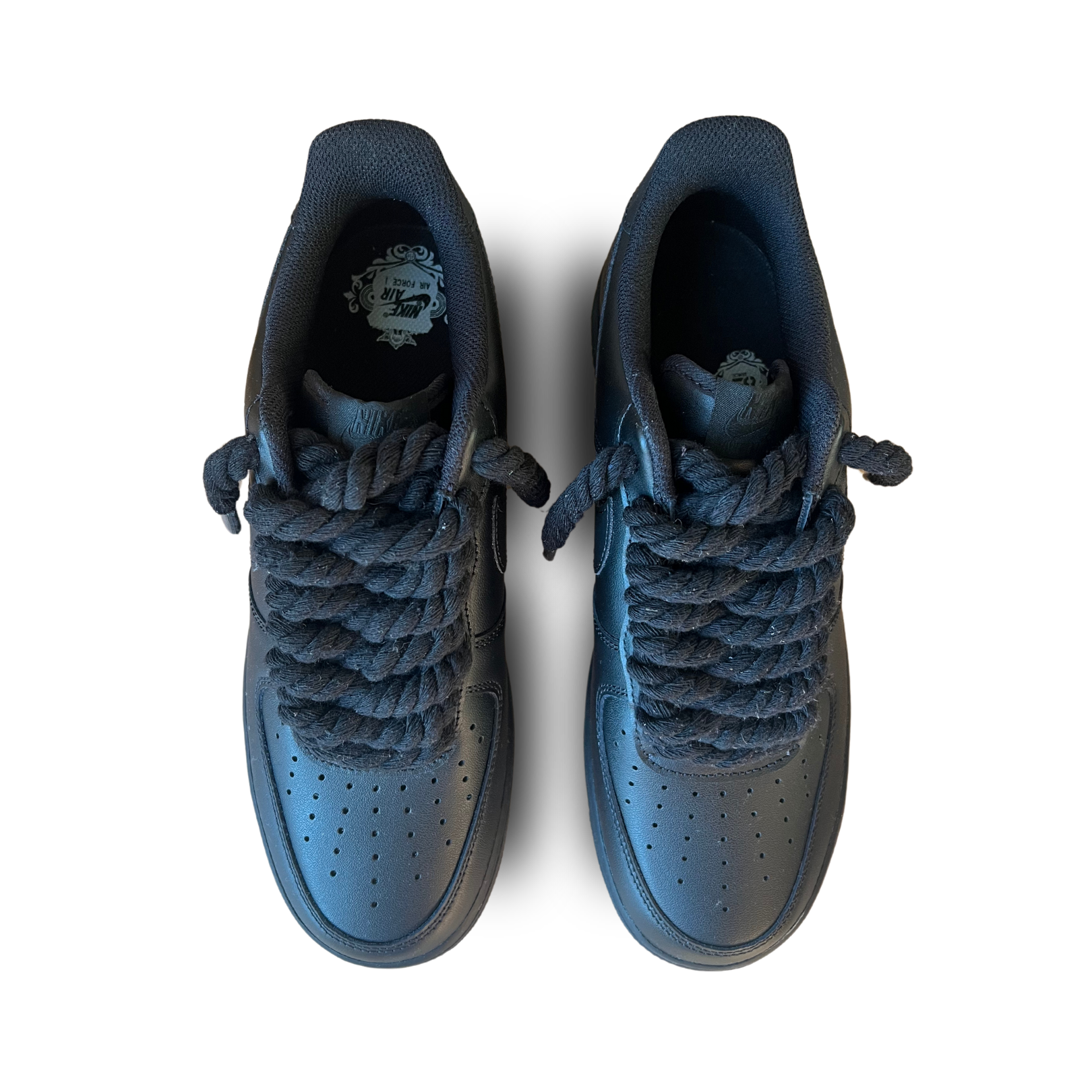 Nike Air Force 1 '07 Black Chunky Rope Lace (Black) (new)