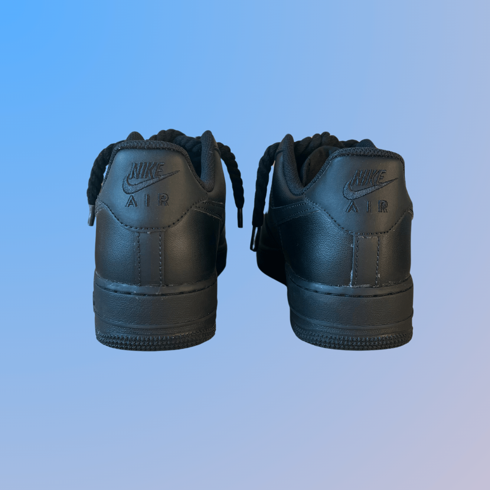 Nike Air Force 1 '07 Black Chunky Rope Lace (Black) (new)