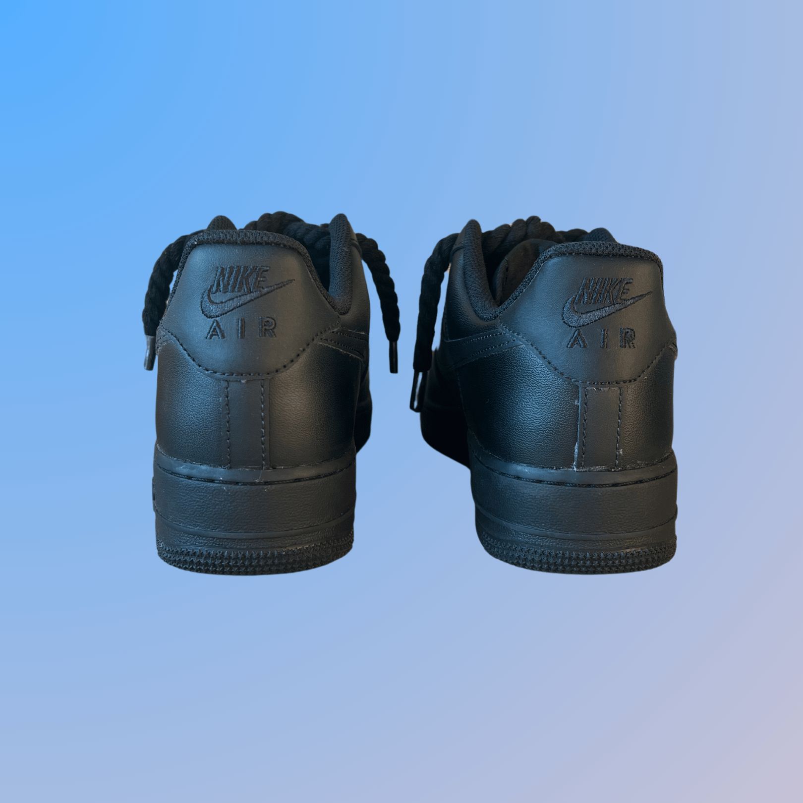 Nike Air Force 1 '07 Black Chunky Rope Lace (Black) (new)