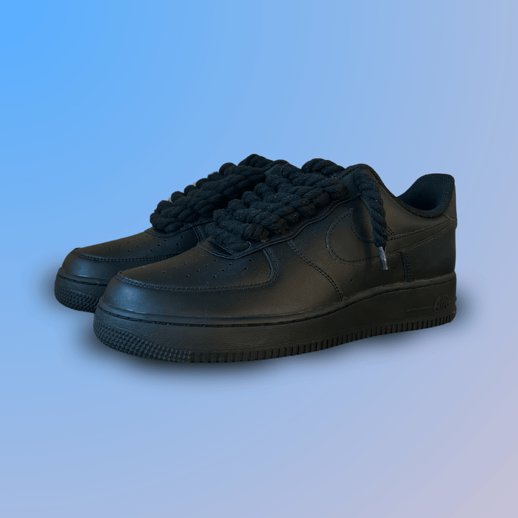 Nike Air Force 1 '07 Black Chunky Rope Lace (Black) (new)